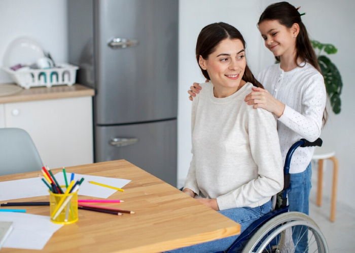 Disability support worker assisting participant at home in Melbourne