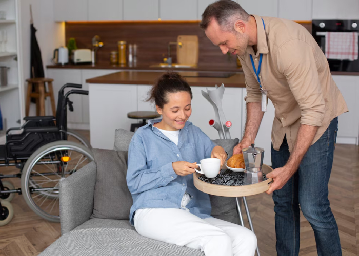 Caring NDIS assistance with daily activities at home support