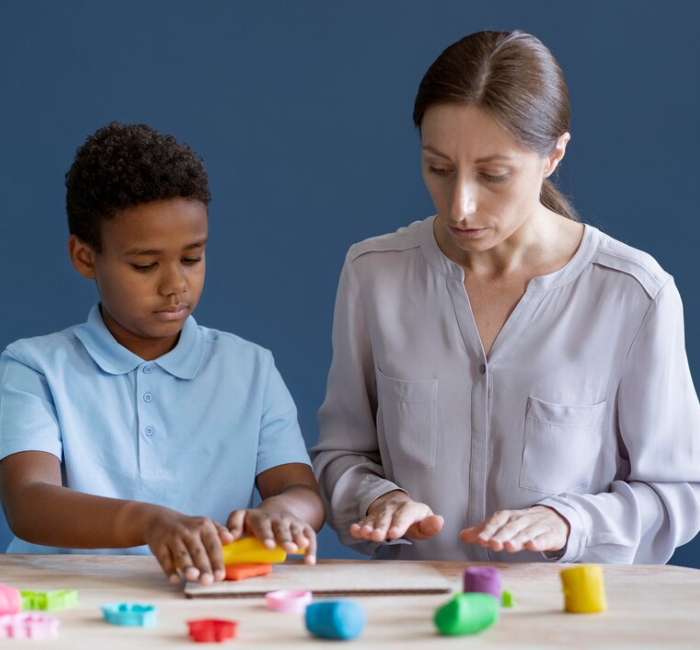 Disability support worker assisting NDIS participant with life skills development activities at home in Melbourne