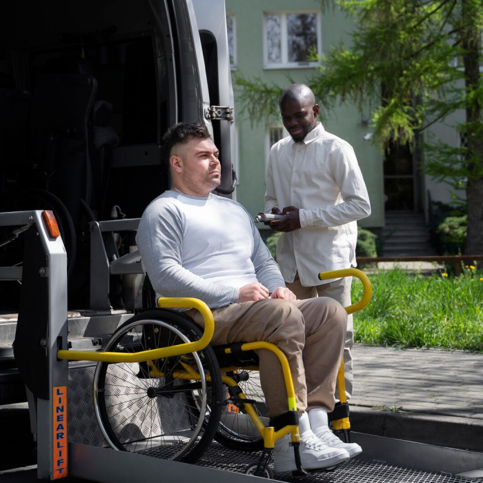 Accessible wheelchair van support with NDIS transportation services